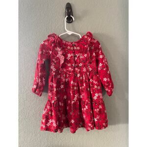Carters girls 24 month Dress Long Sleeve Red Floral Flowy